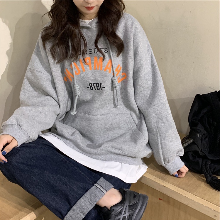 Áo Hoodie Tay Dài Phong Cách Thời Trang Hàn Quốc