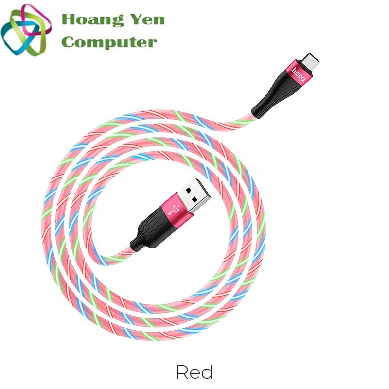Cáp Sạc Nhanh MICRO USB Hoco U85 Cho Android Có Đèn Led Trên Dây - BH 1 Năm - Hoàng Yến Computer