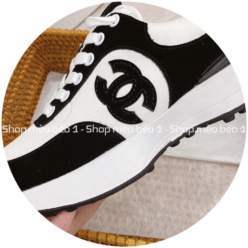 Giày thể thao sneaker cn trắng pha viền đen fullbox