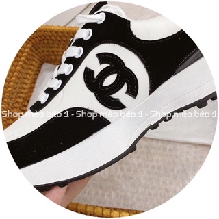Giày thể thao sneaker cn trắng pha viền đen fullbox