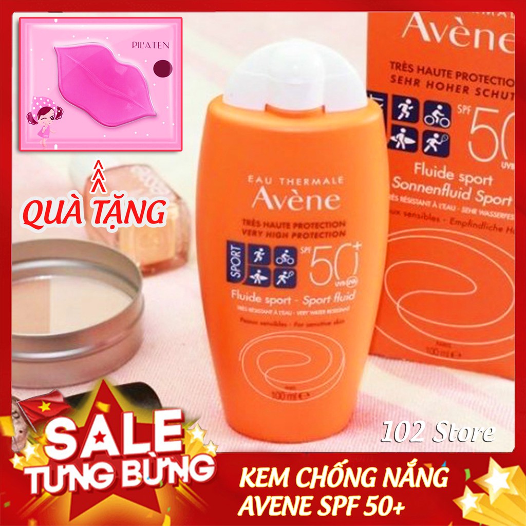 Kem chống nắng Avene, Sort Fluid SPF50+ Dành cho da dầu mụn nhạy cảm khô hỗn hợp nâng toone không trôi Queen Beauty