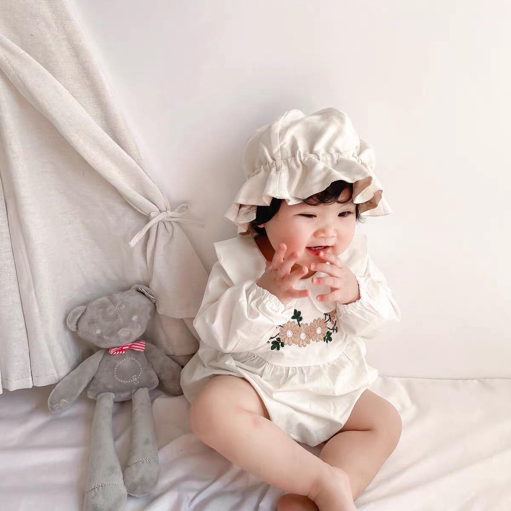 [Ảnh thật] JUMPSUIT CỔ BÈO THÊU HOA HÀN QUỐC 3627 CHỤP HÌNH THÔI NÔI STUDIO LÀ QUÁ XINH