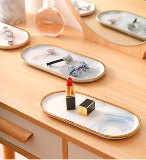 Đĩa gốm vân đá decor / chụp ảnh sang trọng Rubyhouse68