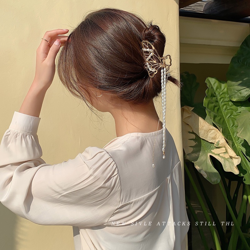 Kẹp Tóc Càng Cua Kiểu Dáng Hình Học Cổ Điển Phụ Kiện Tóc Cho Nữ