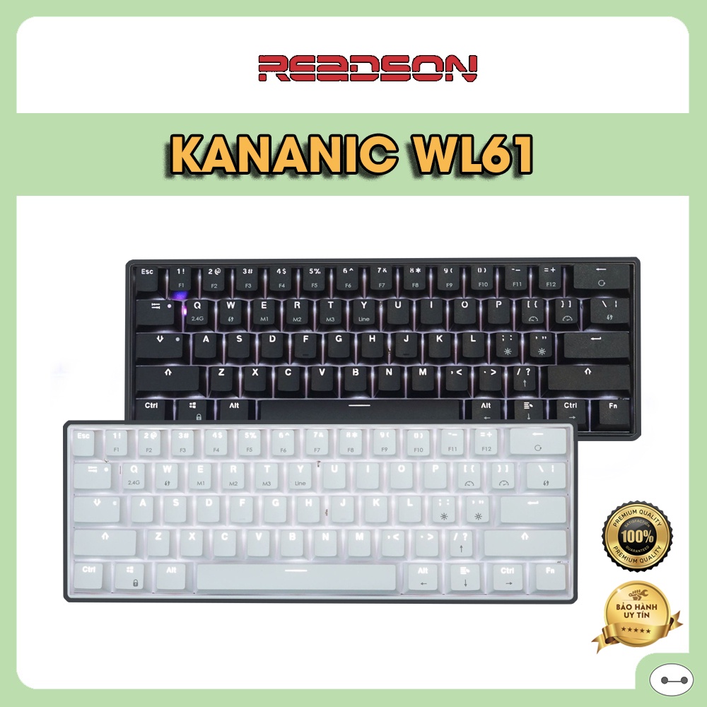 BÀN PHÍM CƠ KANANIC READSON WL61 BLUTOOTH LED TRẮNG