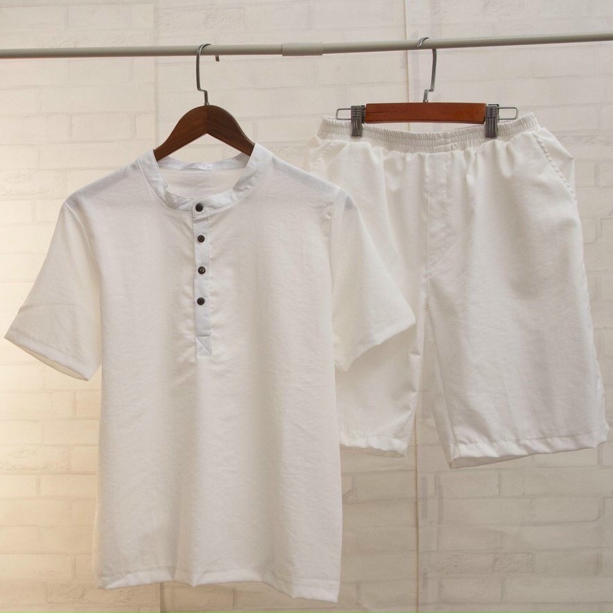 Bộ đũi nam [ HÀNG CAO CÂP ] đồ mùa hè Cọc tay cổ tàu | BigBuy360 - bigbuy360.vn