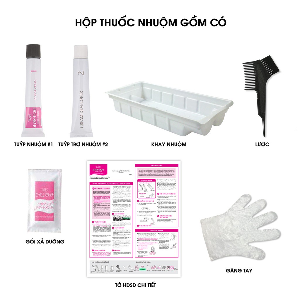 Nhuộm phủ bạc dưỡng chất Seven Eight số 6  Nhật Bản
