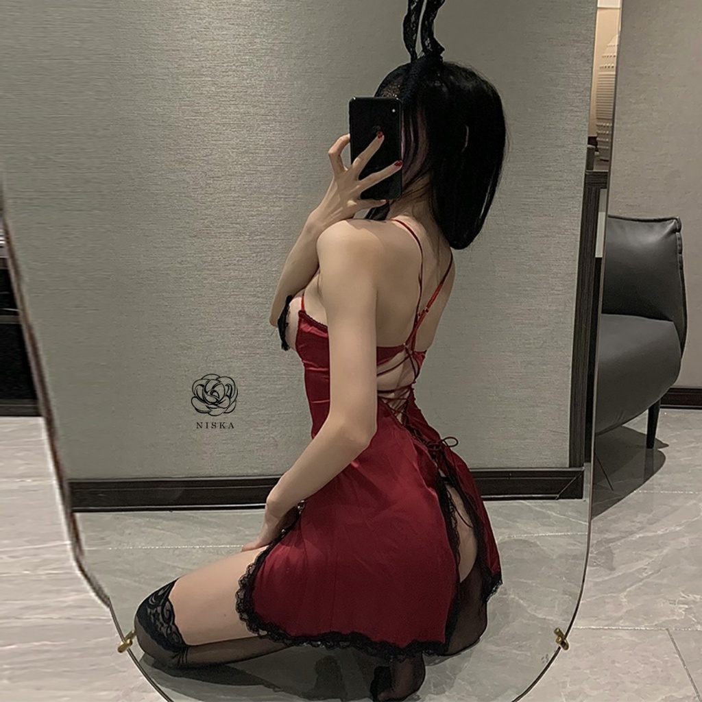 Đầm ngủ satin gợi cảm - Mã D269
