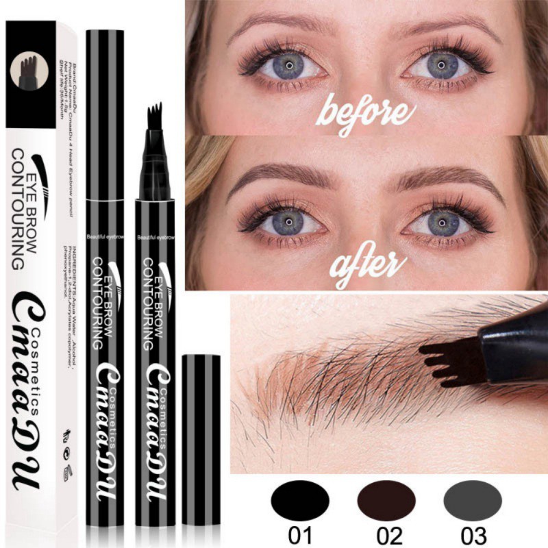 4 Head Makeup Eyebrow Enhancers 5 Colors High-end Automatic Matte Eyebrow Pencil Waterproof | BigBuy360 - bigbuy360.vn