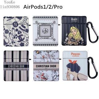 Vỏ Bảo Vệ Hộp Sạc Tai Nghe AirPods 1 2 Pro Apple Bluetooth Không Dây Chất Liệu Silicon Mềm Họa Tiết Dior Xiaoxiangfeng Camellia