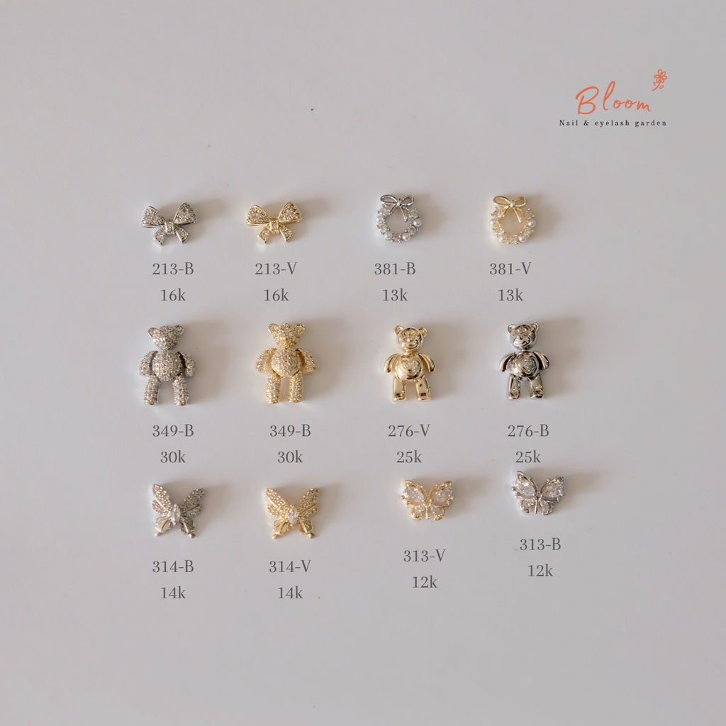 Charm gấu bướm nail cao cấp hot trend 2022