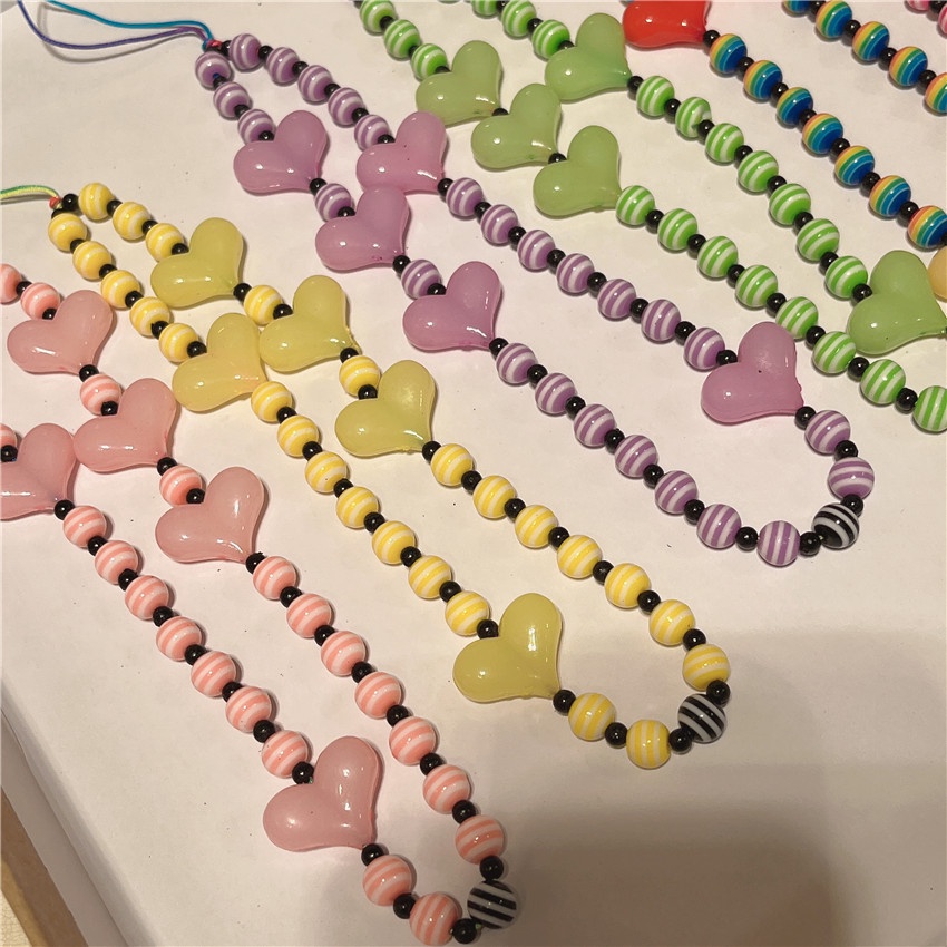 Dây GàI HọA TiếT TráI Tim Để GắN ĐiệN ThoạI Di ĐộNg TiệN DụNg