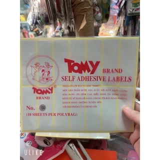 1 Tập Nhãn dán TOMY nhiều cỡ
