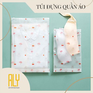 Túi zip lụa mờ có khóa kéo đựng quần áo size 25x35 cm
