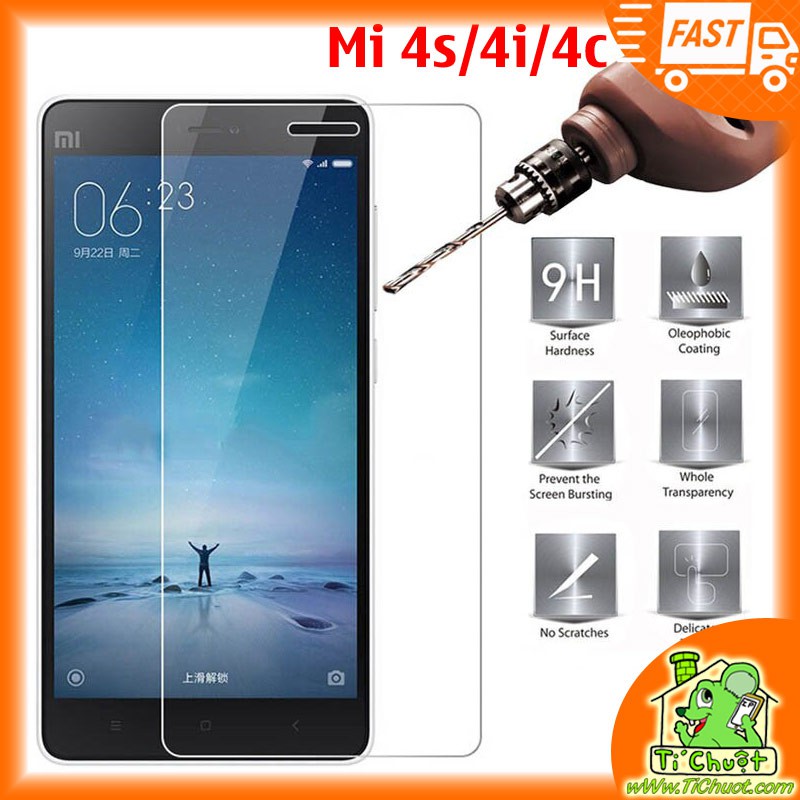 Kính Cường Lực Xiaomi MI 4c, MI 4i, Mi 4s có mài cạnh 2.5D