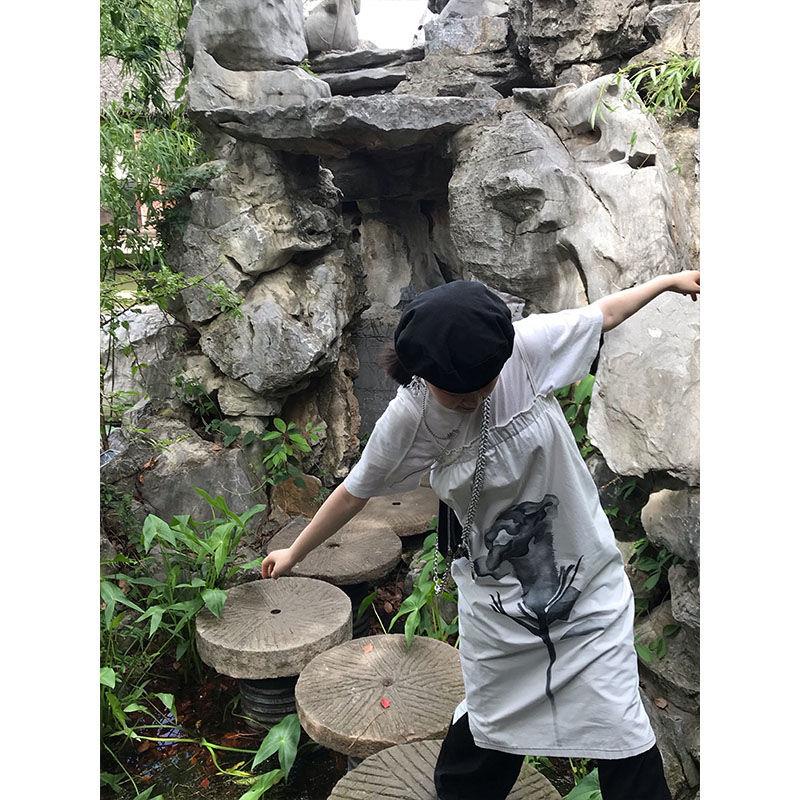 Đầm Hai Dây Dáng Dài In Họa Tiết Mực Hàng Mới Thời Trang Mùa Hè 2022 Dành Cho Bạn Nữ