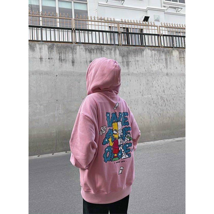 Áo khoác nỉ hoodie trơn Unisex - Thun tay dài form rộng có mũ dáng suông basic ulzzang nam nữ HOT KN5