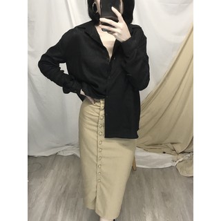 Áo sơ mi kiểu cổ to và kiểu basic - vải Linen