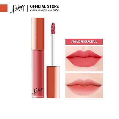 Son kem Bbia Last Velvet Lip Tint Màu #16 More Graceful hồng cam đào