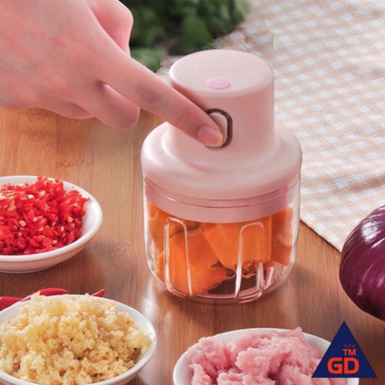 Máy Xay Tỏi Ớt Cầm Tay , Máy Xay Thịt Mini Đa Năng Sạc Điện Cực Kỳ Tiện Lợi