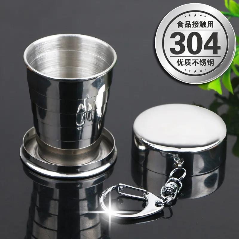 Hàng Có Sẵn Cốc Uống Nước Inox 304 Có Thể Gấp Gọn Tiện Dụng