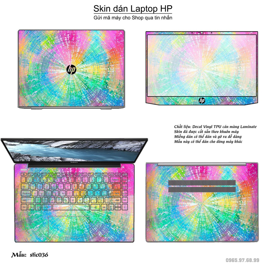 Skin dán Laptop HP in hình Hoa văn sticker _nhiều mẫu 6 (inbox mã máy cho Shop)