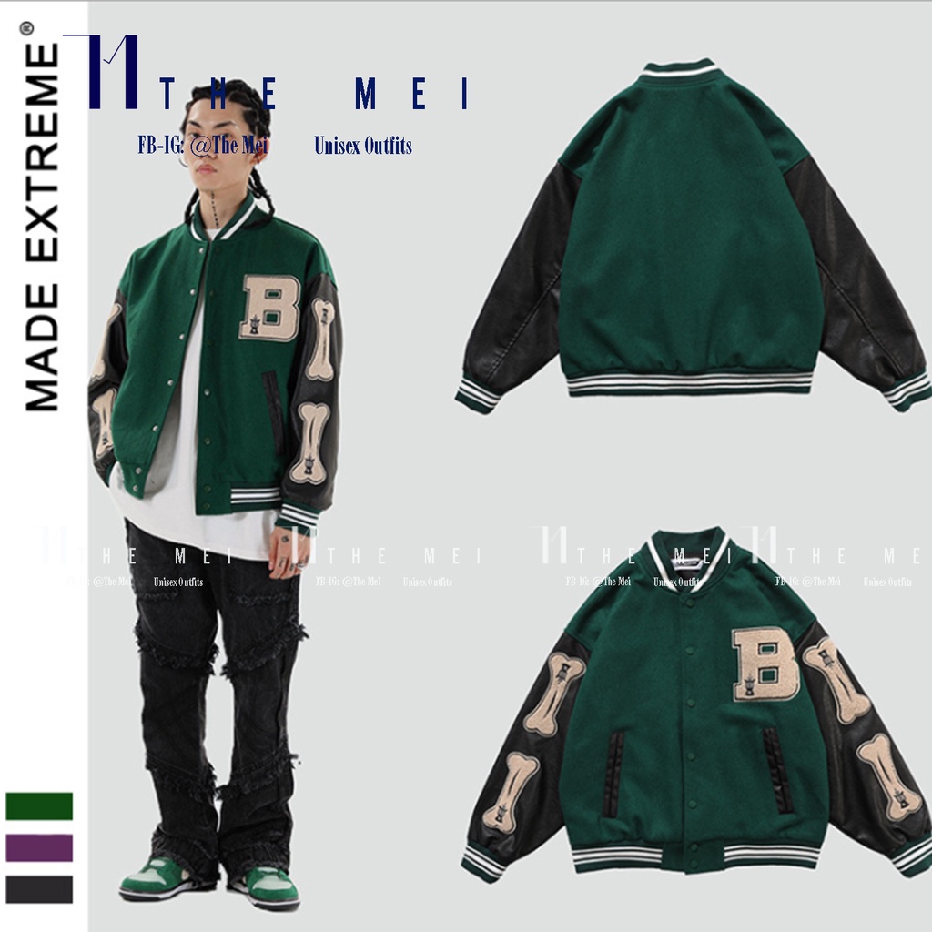 HÀNG SẴN - Varsity Jacket - Áo khoác - Hàng chuẩn M.E & Blackair