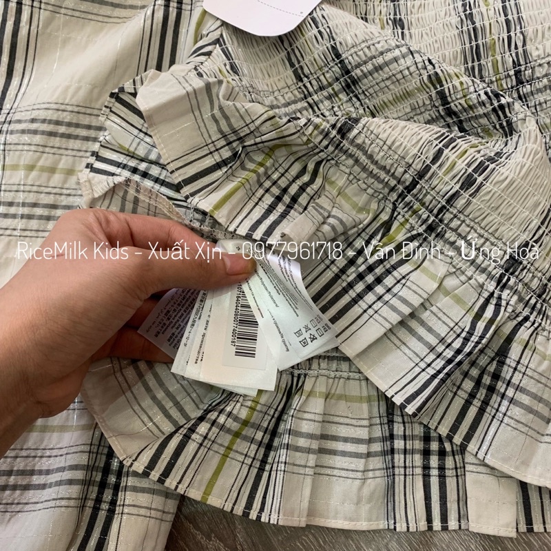 Áo kẻ tay bồng smock mayoral xuất dư xịn cho mẹ và bé