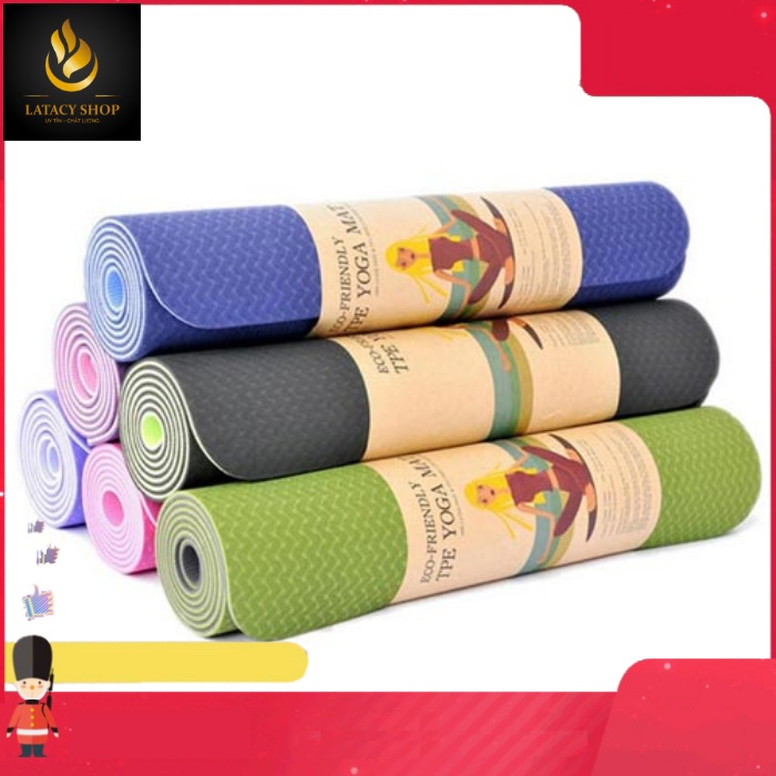 Thảm Tập Yoga TPE 2 Lớp 6mm Tập Tại Nhà Tiện Lợi Đa Năng