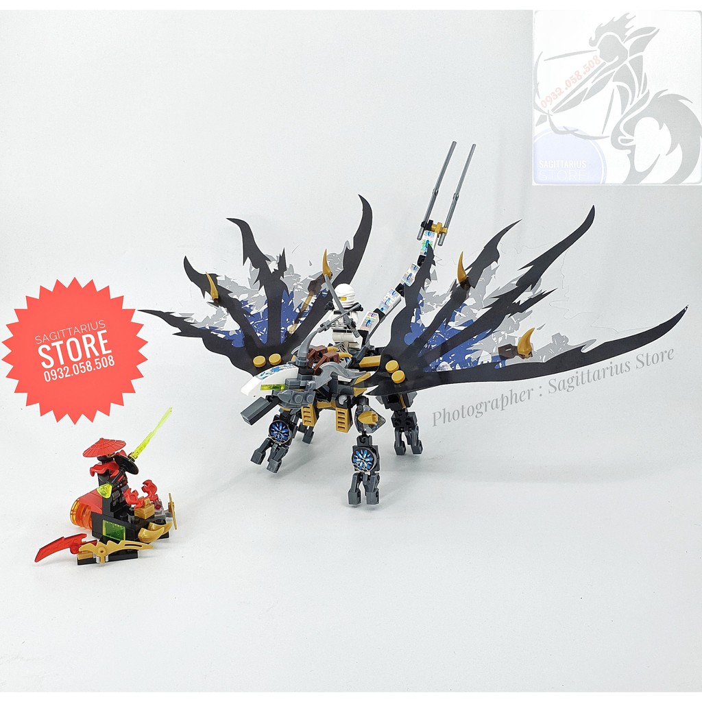 Lego Lắp Ráp Robot Rồng Bay NinjaGo 2 in 1 - Quan Guan 635 ( Bạc - 294 Mảnh )