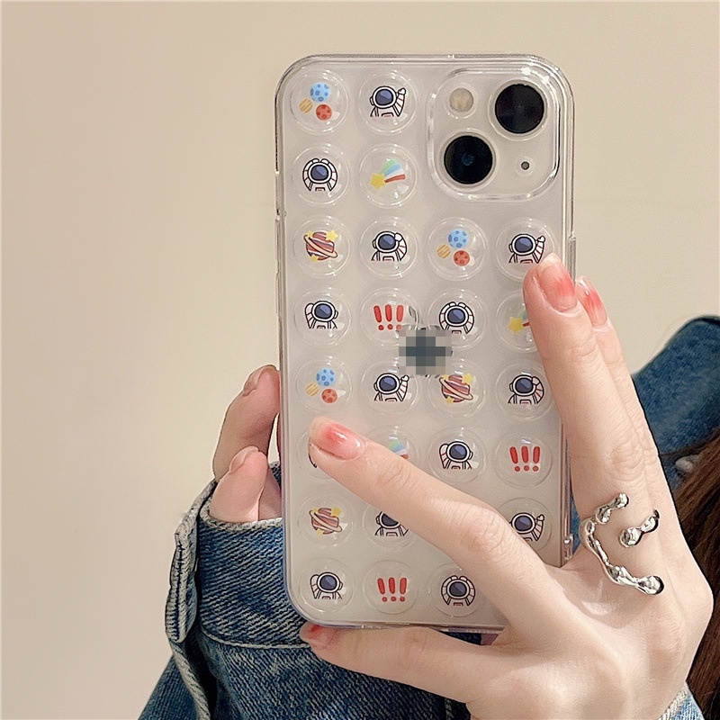 Ốp lưng iphone Ốp Điện Thoại Trong Suốt Hình Phi Hành Gia Cho iphone13Promax Apple 14pro678plus 6/6splus/7/7plus/8/8plus/x/xr/xs/11/14pro/13/pro/max/plus/promax Dinuo case