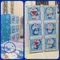 Tủ nhựa lắp ráp 6 ô size lớn mẫu đôrêmon