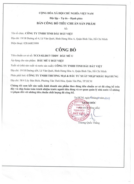 Dầu mù u Đất Việt | BigBuy360 - bigbuy360.vn