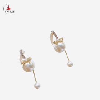 Đôi bông tai nữ đính nơ - nhatvy a536