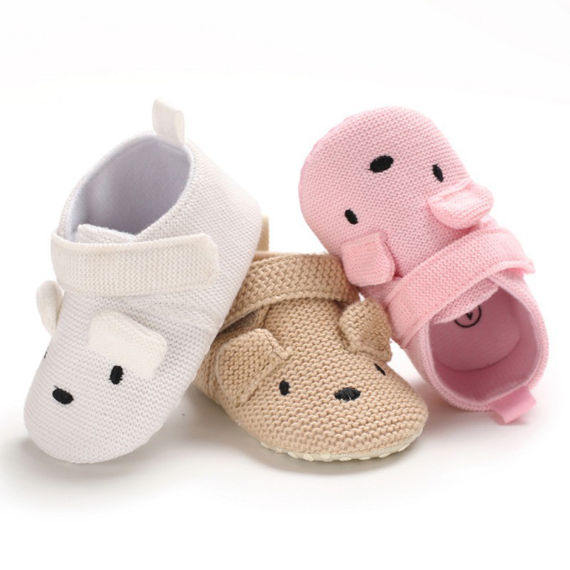 Giày đế mềm chất liệu cotton cho bé tập đi