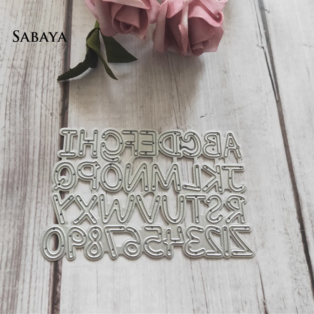 Khuôn Cắt Giấy Làm Từ Kim Loại Hình Chữ Cái Trang Trí Scrapbook