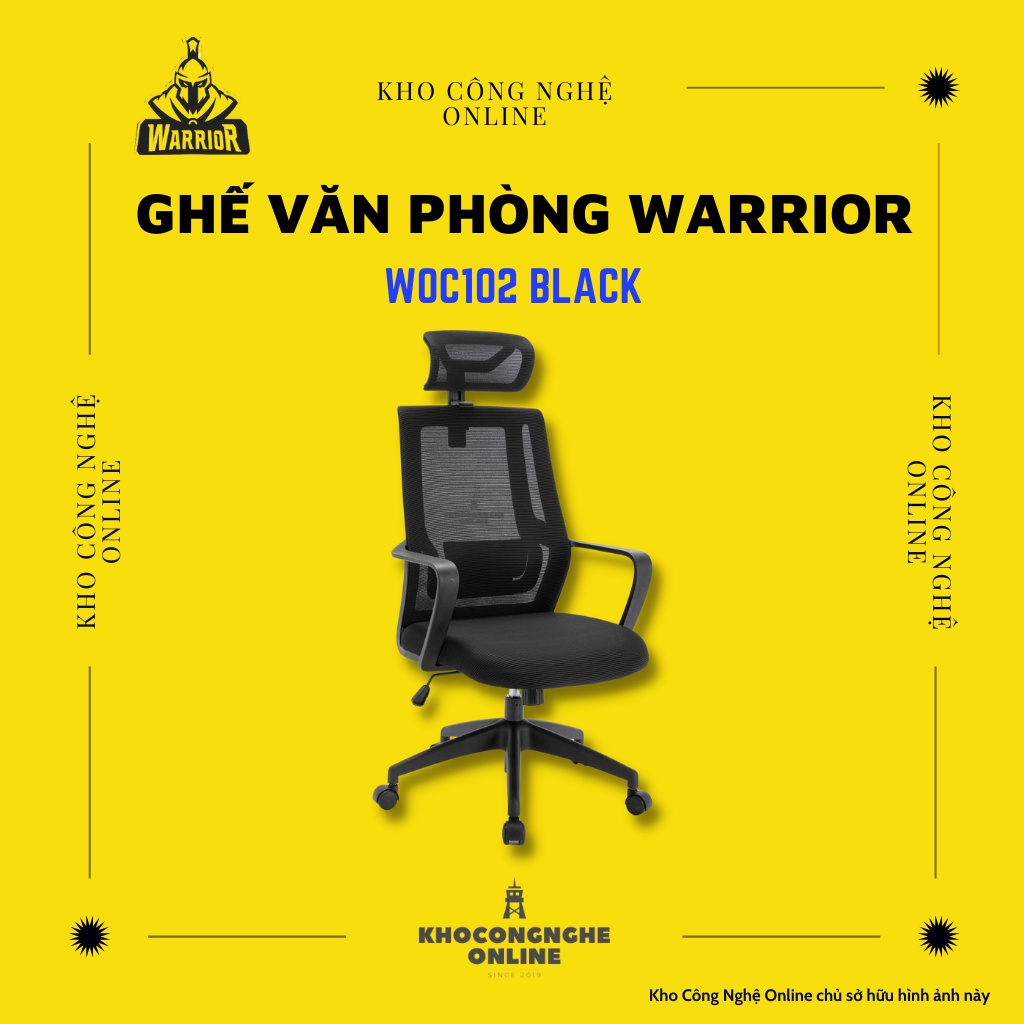 Ghế văn phòng WARRIOR – WOC102 Black