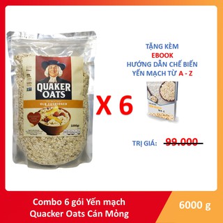Combo 6 kg Yến mạch cán mỏng