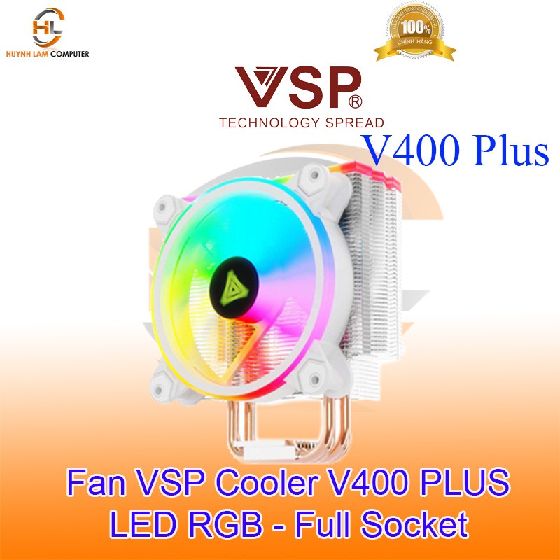 Fan CPU 12cm VSP Cooler V400 PLUS LED Full Socket - Hãng phân phối