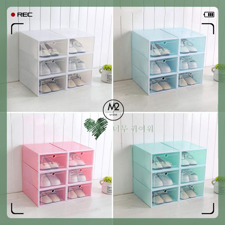 Hộp Đựng Giày Dép Nắp Nhựa Cứng Trong Suốt, Size lớn Chịu Lực 4kg HDG01 | BigBuy360 - bigbuy360.vn