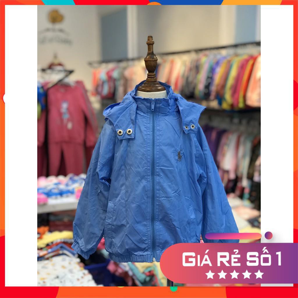 Áo gió size đại bé trai 8-12T (cho bạn tầm 26-40kg) Lót lưới cotton, có mũ, có thể tháo rời mũ