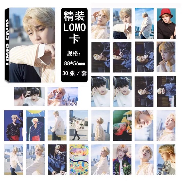 Lomo hộp giấy 30 tấm Jimin (BTS) ảnh hộp giấy