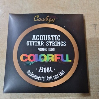 Image of satu set senar gitar cowboy akustik warna warni 010 original