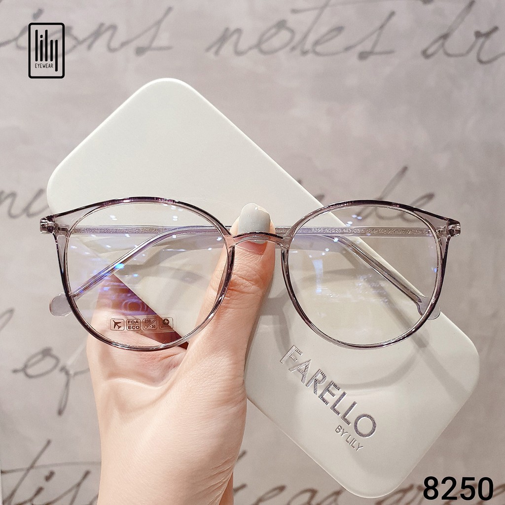 Gọng kính mắt cận thời trang thanh mảnh, nhựa dẻo phong cách Hàn Quốc Lilyeyewear 8250