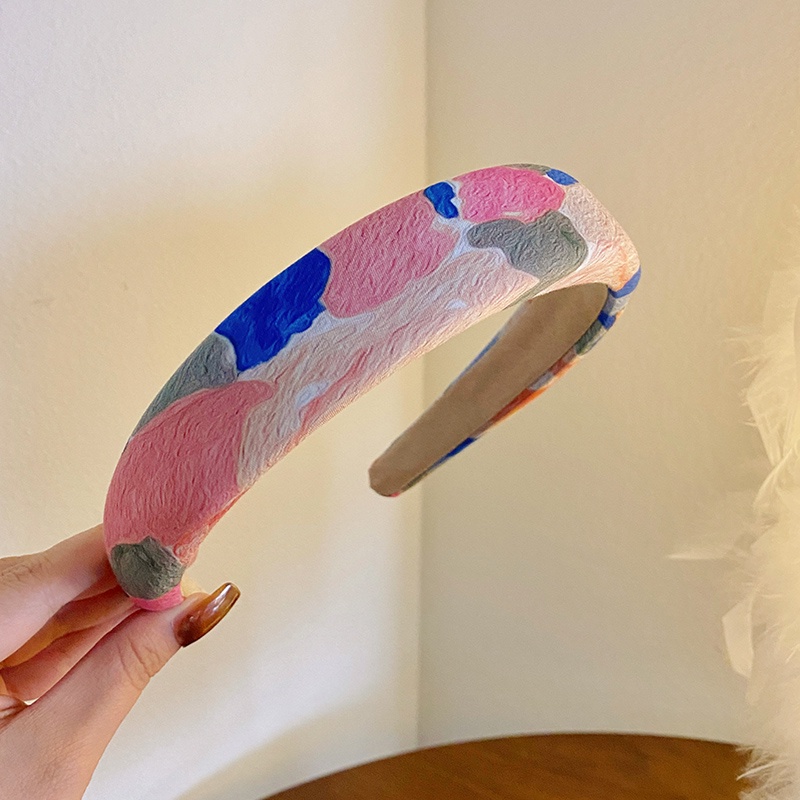 Băng Đô Cài Tóc Họa Tiết Tranh Sơn Dầu Phong Cách Mới Cho Nữ