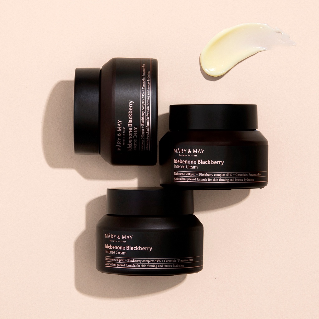 Kem Dưỡng Chống Lão Hóa Mary&May Idebenone blackberry intense Cream 70g