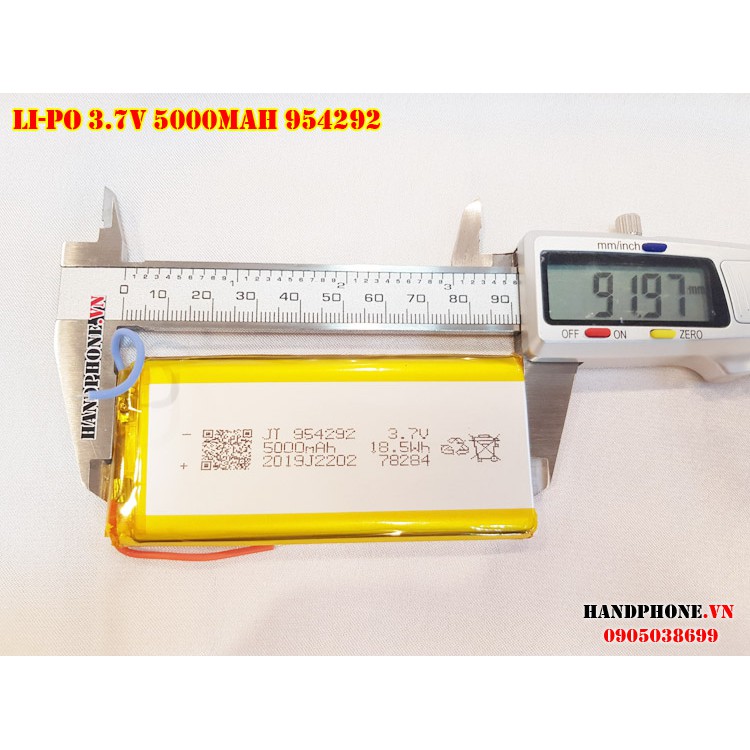 Pin Li-Po 3.7V 954292 5000mAh (Lithium Polyme)