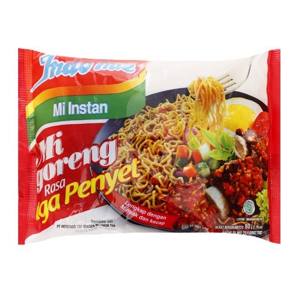 MÌ XÀO KHÔ INDOMIE GORENG PEDAS ĐỦ VỊ GÓI 79GR