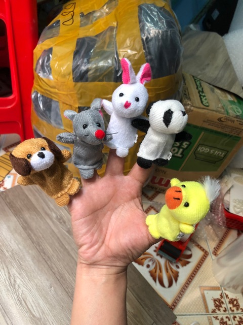 [HÀNG[MẪU ĐẸP] BỘ 5 THÚ RỐI NGÓN TAY KỂ CHUYỆN DIỄN XIẾC HÌNH ĐỘNG VẬT DỄ THƯƠNG CHO BÉ VUI