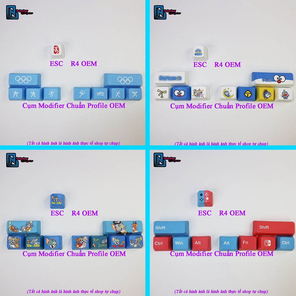 Nút PBT Lẻ Phần Keycap Modifier Chuẩn OEM Chỉ Dành Cho Bàn Phím Cơ